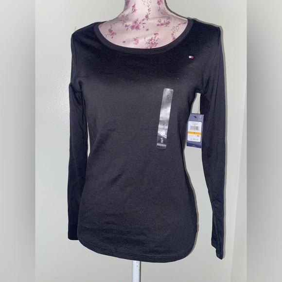 Tommy Hilfiger scoop neck l/s flag tee - Picture 3 of 9